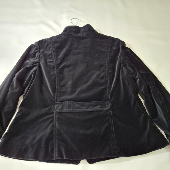 Oasis Gothic Military Edwardian Velvet Velour Holiday Party Jacket Blazer Sz L - Picture 7 of 15